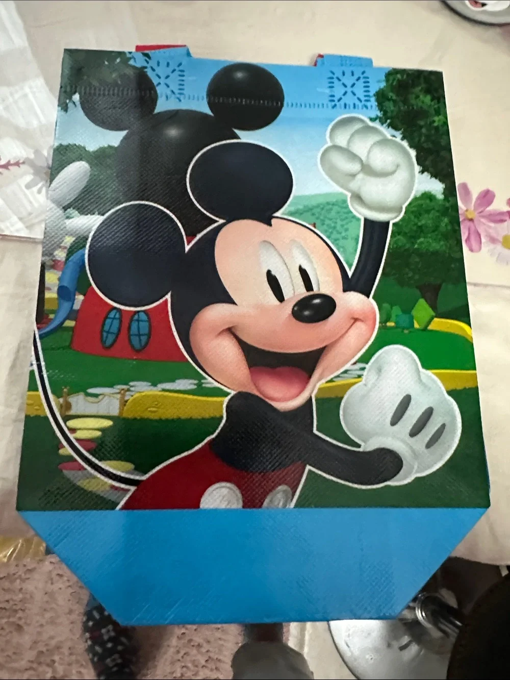 Disney Mickey Sticker Activity Set -& 2 reusable bags with handles & 2 coasters